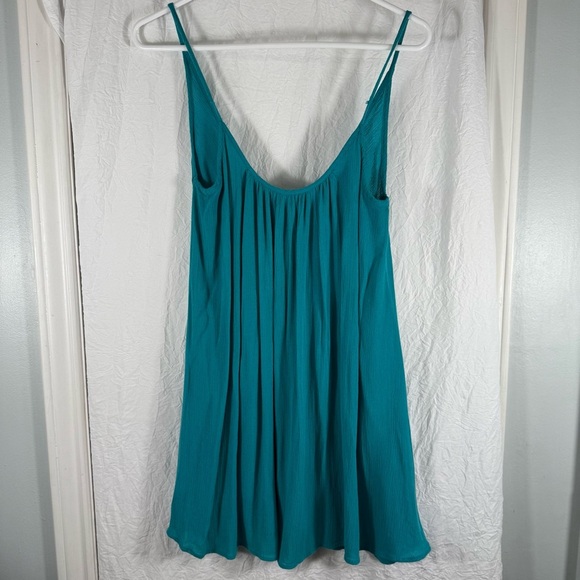 Roxy Teal Green Beachy Women’s Sleeveless Swim Coverup Casual Dress Small - Picture 1 of 11